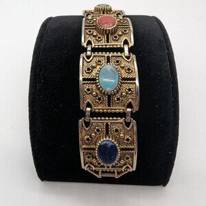 VINTAGE BRONZETONE BEJEWLED BRACELET